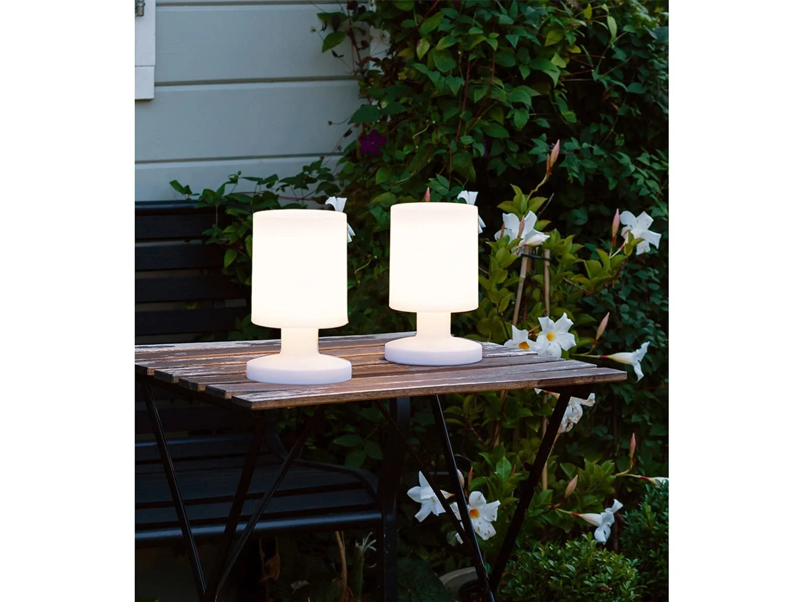 Настільна лампа Set of 2 Rechargeable LED IP44 20 см White, фото №2