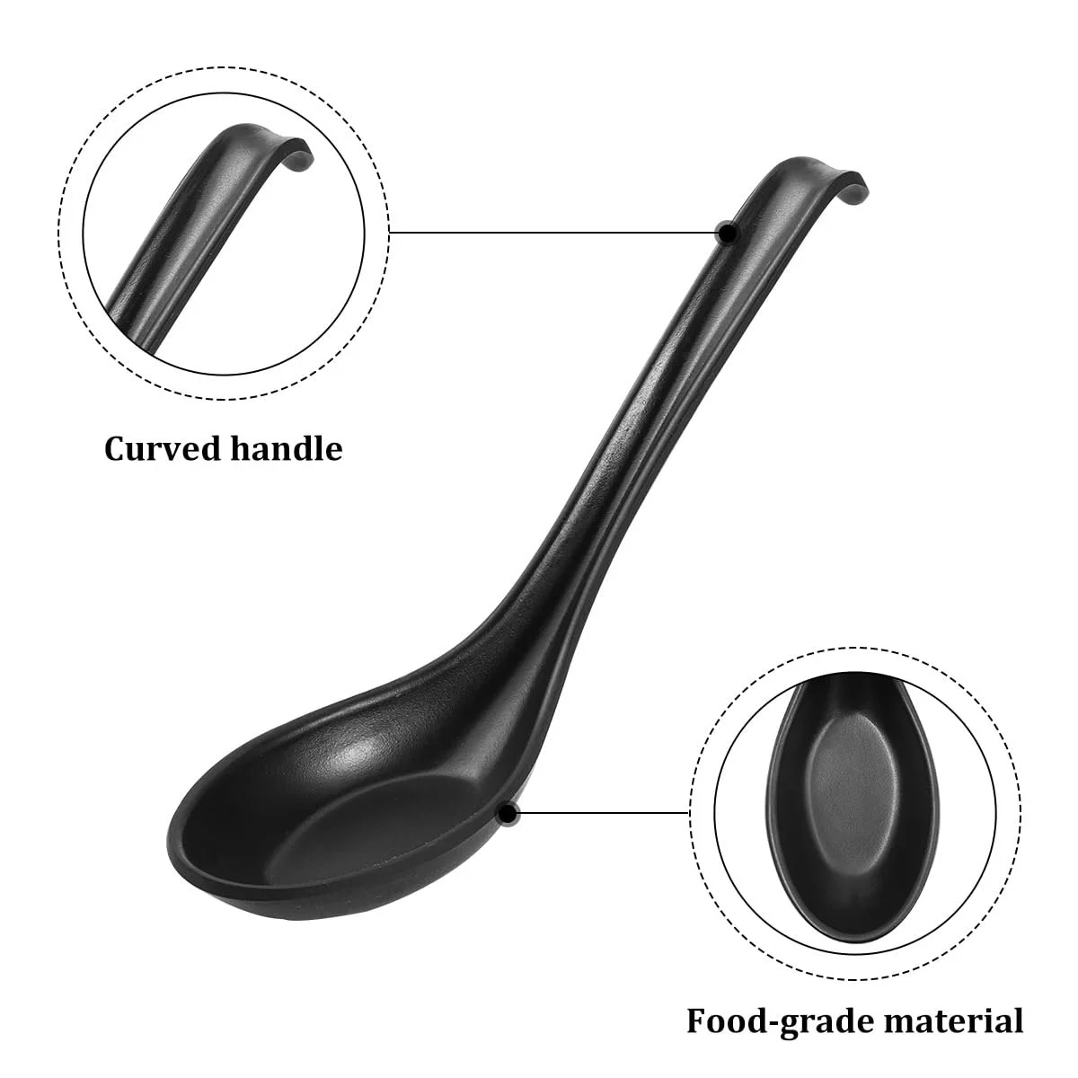 Набір супових ложок з меламіну 6 шт., азіатські, фото №7 Набір супових ложок з меламіну 6 шт., азіатські, фото №7