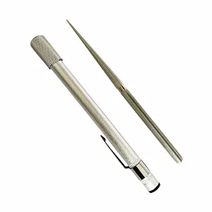 Точило-мусат алмазний для ножів та гачків двосторонній Сріблястий - Фото 1