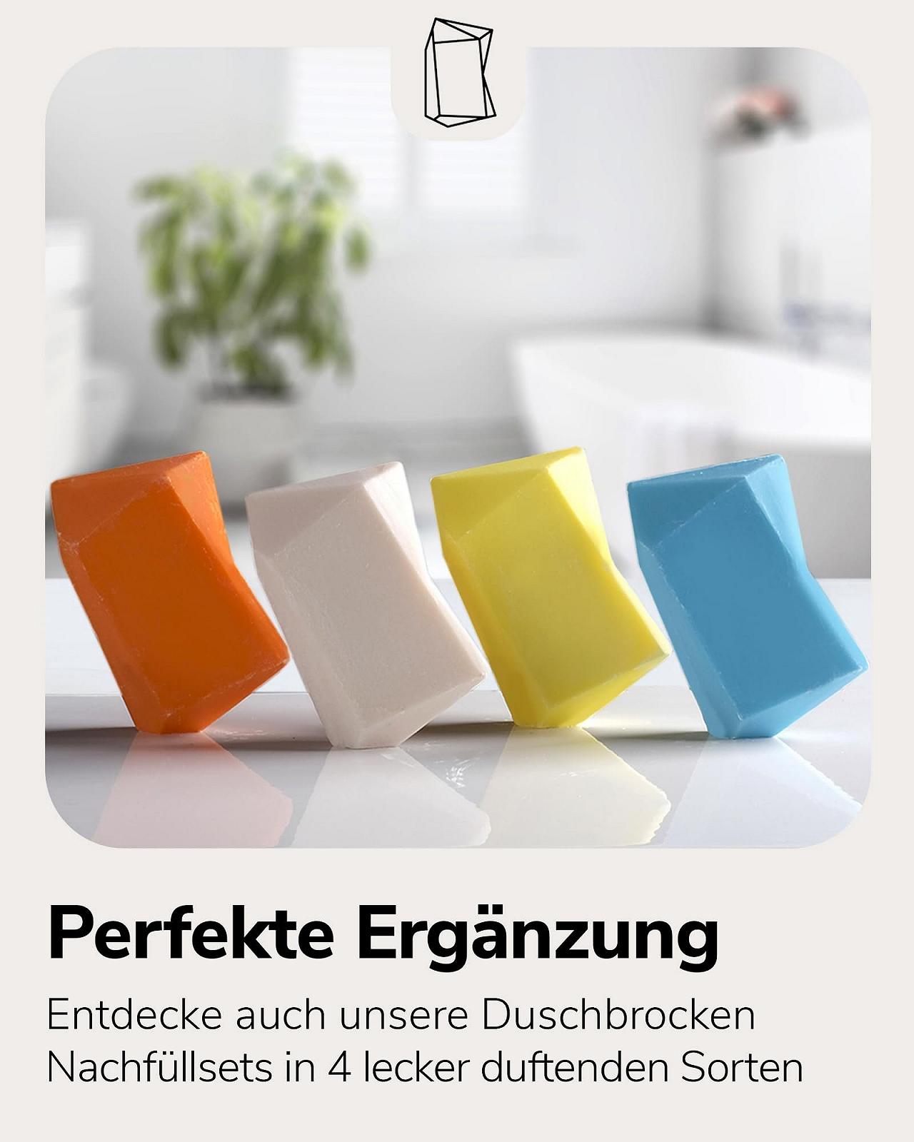 Твердый гель для душа и шампунь 2-в-1 Duschbrocken Toni Zitroni лимонный веганский стартовый набор, фото №5