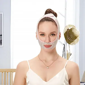 Маска для сна для моделирования контуров лица Beauty, многоразовое средство для уменьшения двойного подбородка, ремень для подтяжки лица, ремешок для подбородка для женщин, ремень для лица, для упругости кожи, предотвращает обвисание лица synthetic.ua - Фото 1