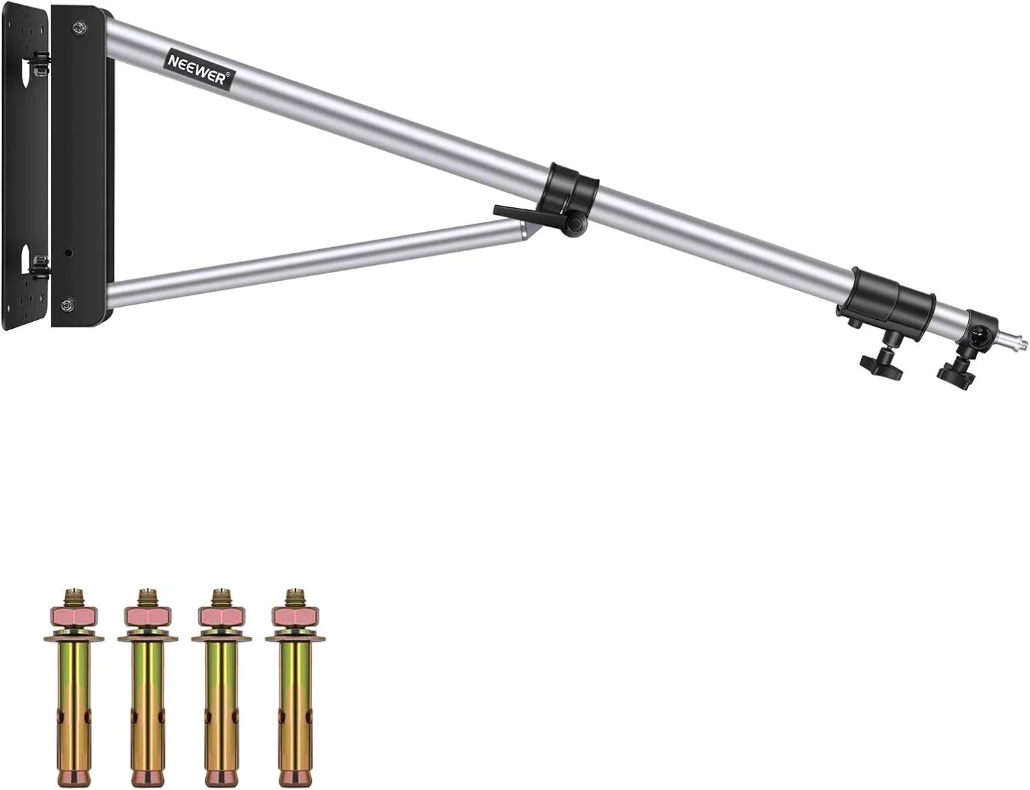 Настінний кронштейн для штанги Neewer 169 см Срібний, фото №1 Настінний кронштейн для штанги Neewer 169 см Срібний, фото №1
