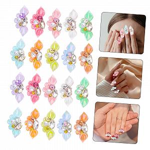 Подвески для ногтей Beavorty 20 шт., стразы для ногтей, цветы для ногтей, украшения для ногтей, DIY аксессуары для ногтей, подвески для ногтей для акриловых ногтей, украшения для ногтей synthetic.ua - Фото 1