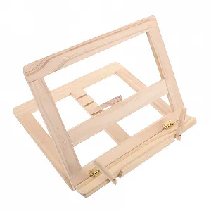 Регулируемая деревянная подставка для чтения складная с функцией охлаждения Эргономичная подставка для книг Планшетов и ноутбуков Компактный складной настольный органайзер - Фото 1