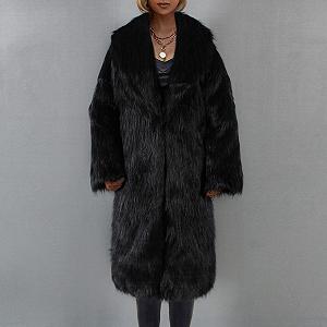 Длинная меховая шуба L9WEI synthetic.ua - Фото 1