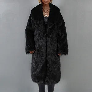 Довга хутряна шуба L9WEI synthetic.ua - Фото 1