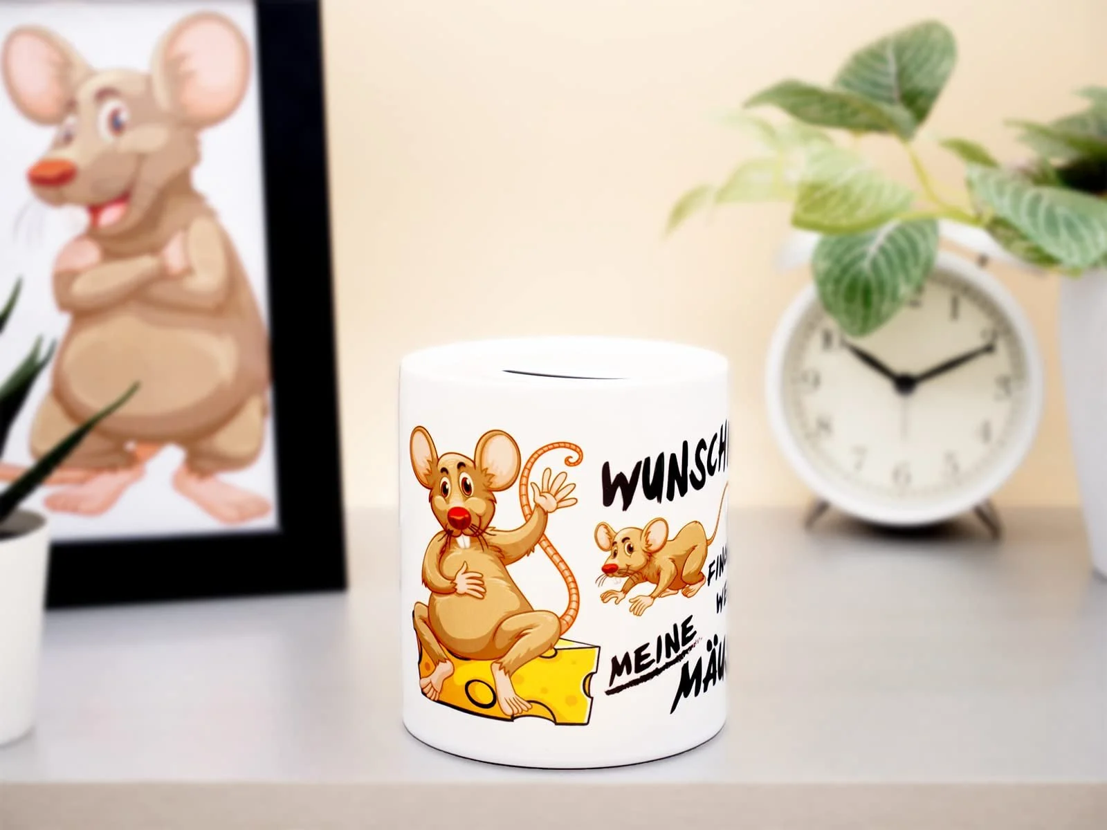 Копилка Mice Керамическая Белая, фото №3