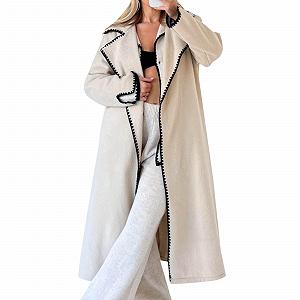 Тренч SRZYMJ Женский Тренч Уличная Мода Повседневный Однотонный Комфортный - Фото 1