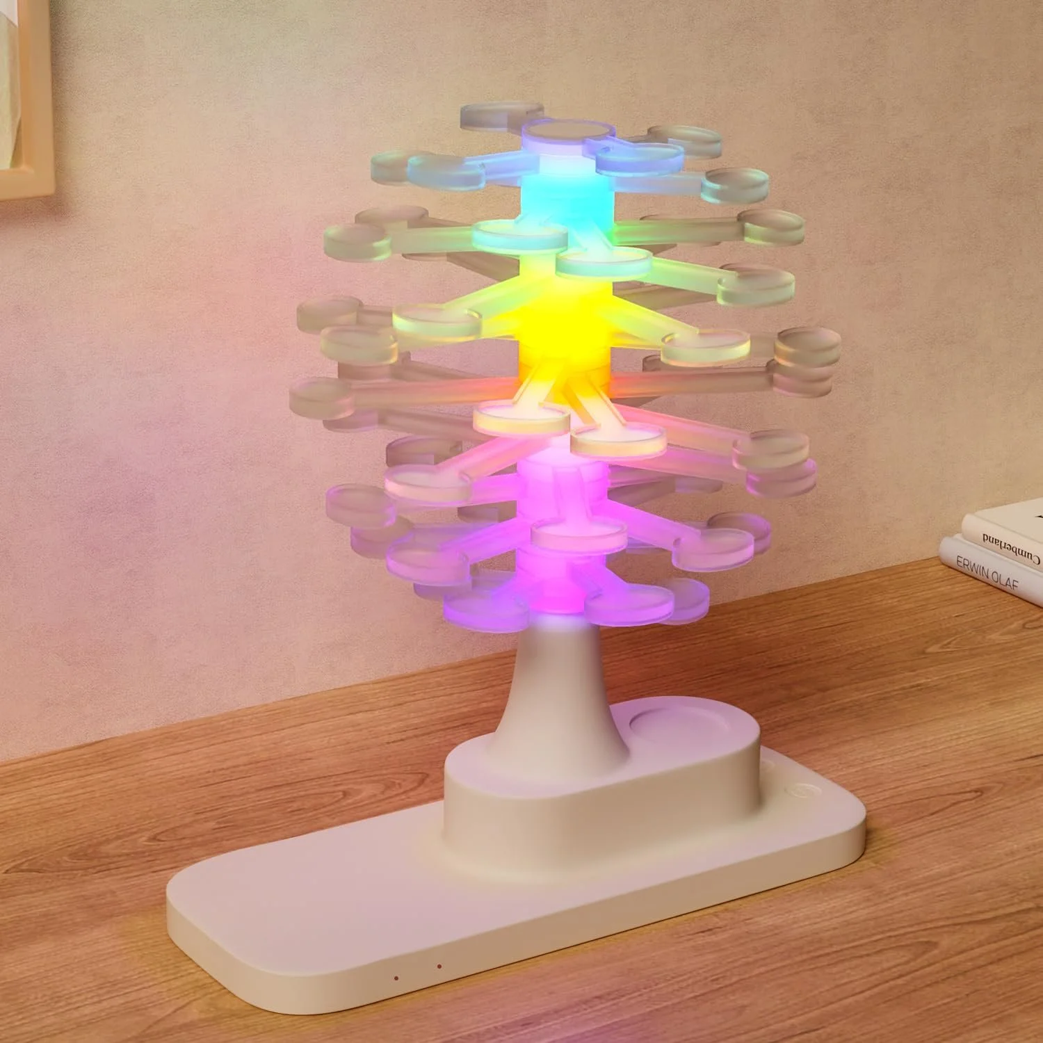 Настільна лампа TechKen Bedside Lamp сенсорна димована RGB спіральний дизайн, фото №7