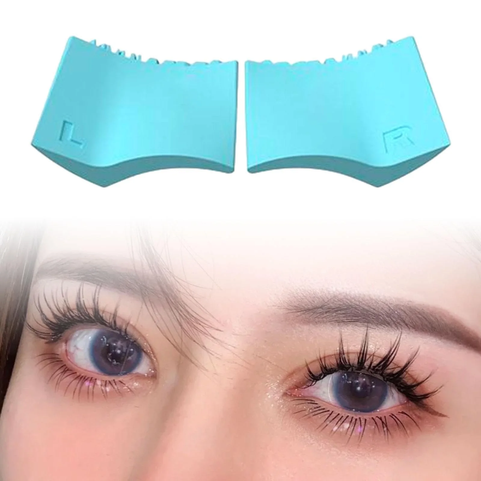 Трафарети для вій 2 в 1, Багатофункціональний, блакитний, фото №4