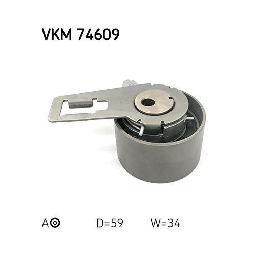 Натяжной ролик зубчатого ремня SKF VKM 74609 для KIA, фото №2