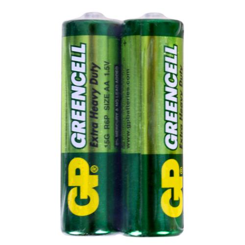 Батарея GP GREENCELL 1.5V солона 15G-S2 R6 АА 4891199006425 2 шт, фото №1 Батарея GP GREENCELL 1.5V солона 15G-S2 R6 АА 4891199006425 2 шт, фото №1
