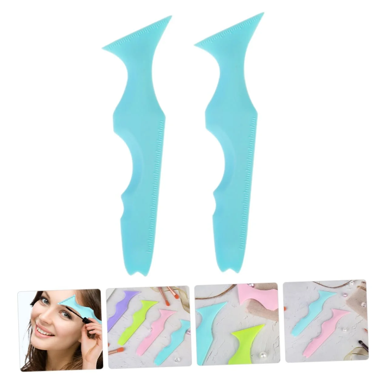 Трафарети для макіяжу Housoutil силіконова лінійка для краси, фото №5