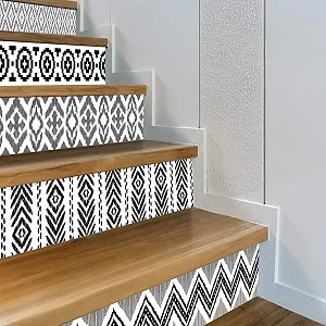 Наклейки для сходів CHDITB Vintage Набір 12 шт 18 x 100 см Самоклеюча synthetic.ua - Фото 1