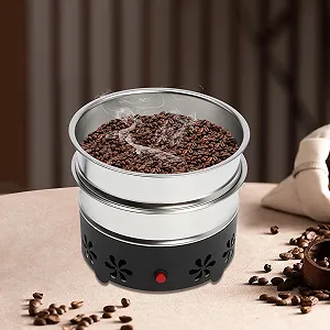 Кофемолка электрическая Машина для охлаждения кофейных зерен с сеткой из нержавеющей стали 304, два слоя, вместимость 0,6 кг (110-220В) synthetic.ua - Фото 1