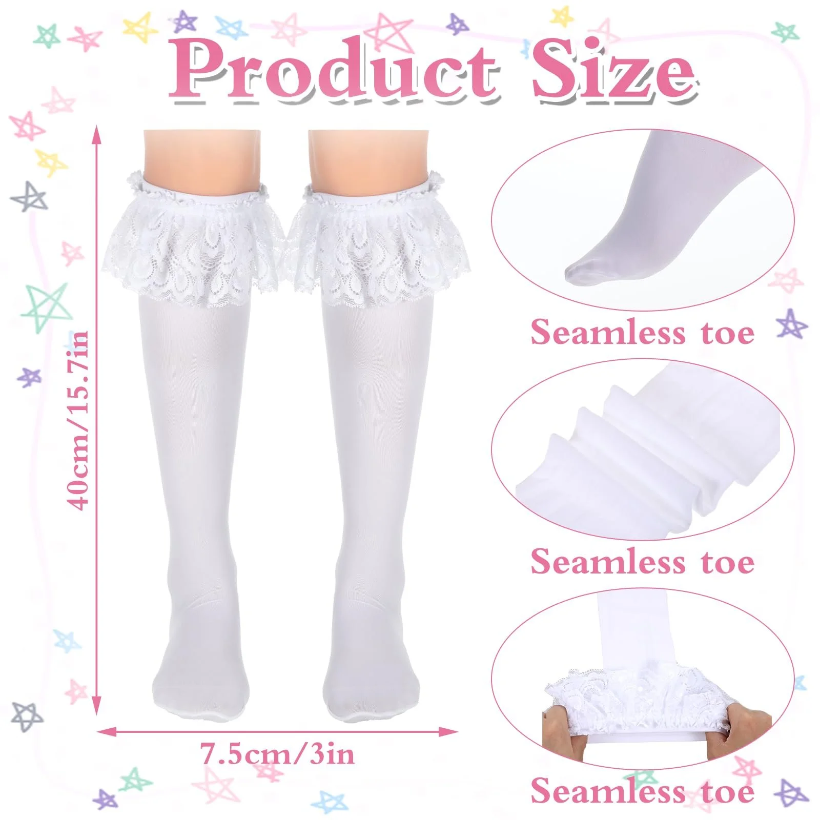 Шкарпетки гольфи з рюшами, фото №2 Шкарпетки гольфи з рюшами, фото №2