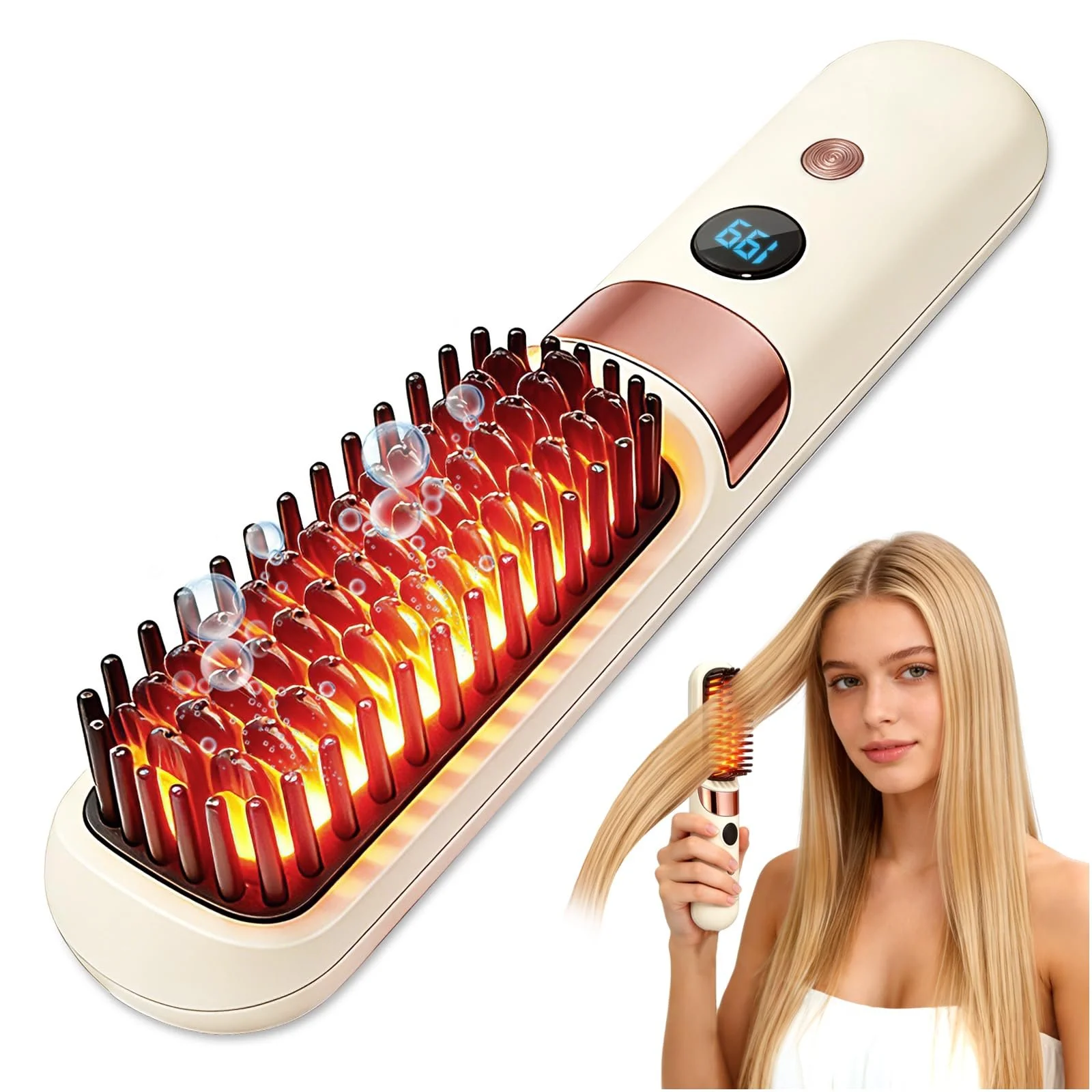 Щітка для стайлінгу Go Brush Pro для короткого волосся з іонізацією 4 температурні режими бездротова, фото №1 Щітка для стайлінгу Go Brush Pro для короткого волосся з іонізацією 4 температурні режими бездротова, фото №1