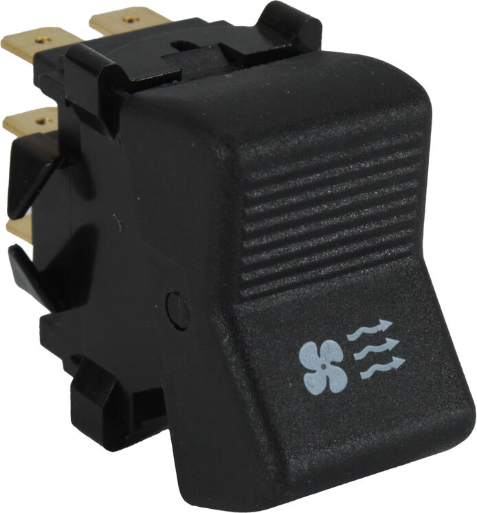 Кнопка перемикач пічки в панель КАМАЗ 6-конт. Skadi 12-24В, фото №1