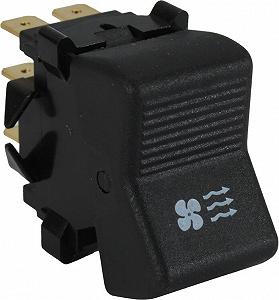 Кнопка перемикач пічки в панель КАМАЗ 6-конт. Skadi 12-24В - Фото 1