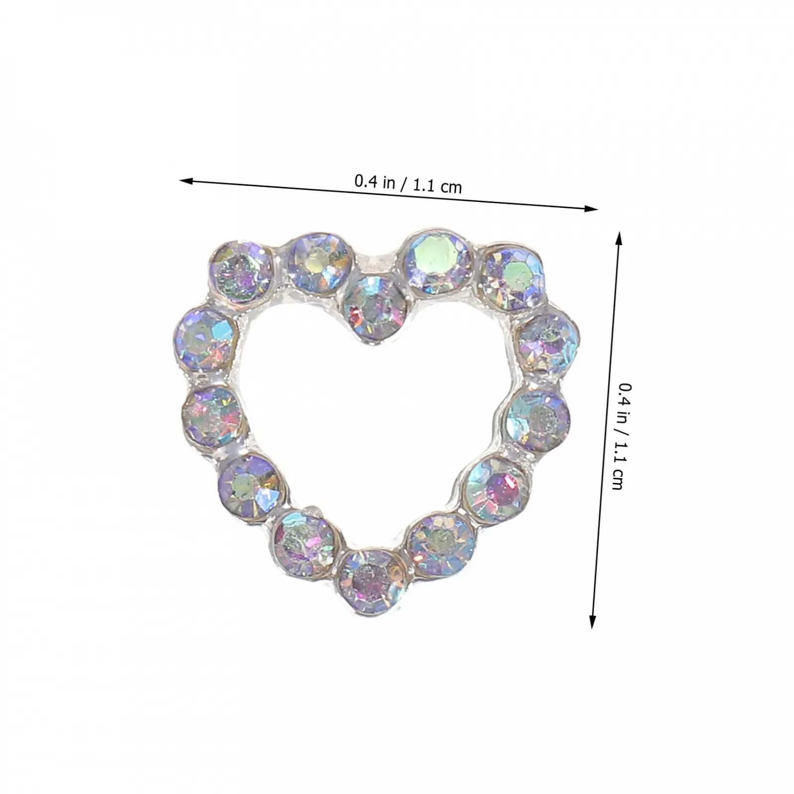 Аксессуары для ногтей Стразы Подвеска-сердце для ногтей Стразы для ногтей Самоклеящиеся стразы для ногтей Сердце Камни для ногтей Украшения для ногтей 3D Маникюр Ювелирные изделия из сплава Упаковка из 90 штук, фото №2