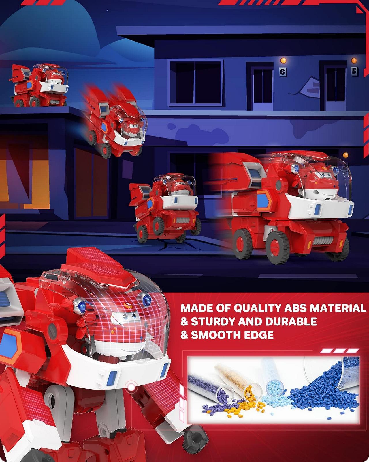 Фигурка-трансформер Super Wings Jett, серия Robot Suit, модель EU750321, красный, 18 см, фото №9