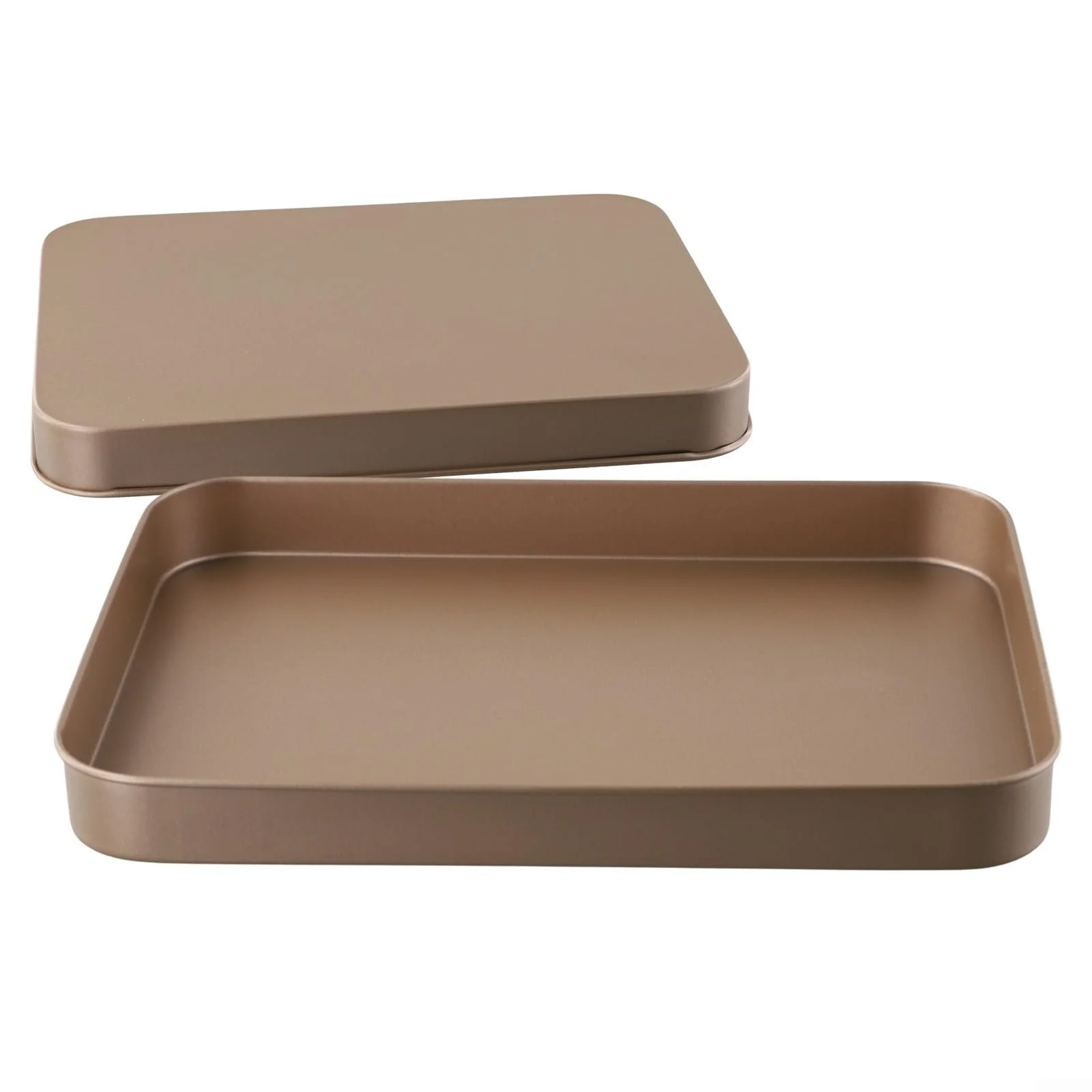 Форма для выпечки прямоугольная из углеродистой стали бесшовная с закругленным краем, фото №7