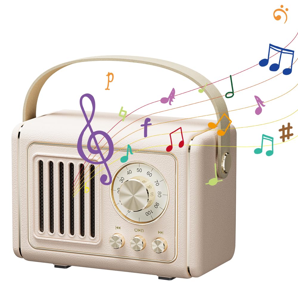 Колонка Mineup Nostalgia Radio Small Mini Bluetooth Cream, фото №1