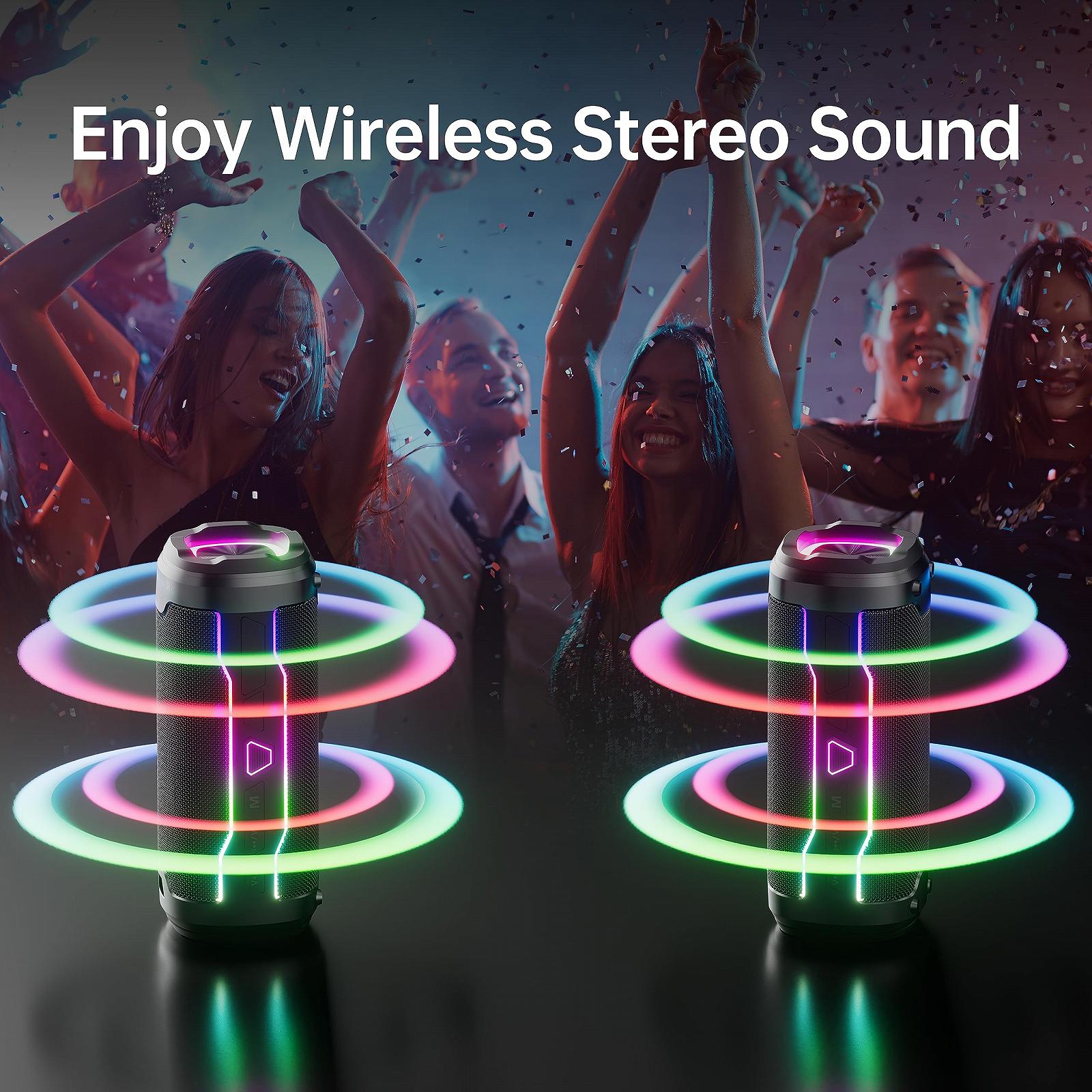 Портативна колонка Bluetooth Покращена Портативна Музична Коробка з 360° HD Стереозвуком IP7 Вбудований Мікрофон FM, фото №6