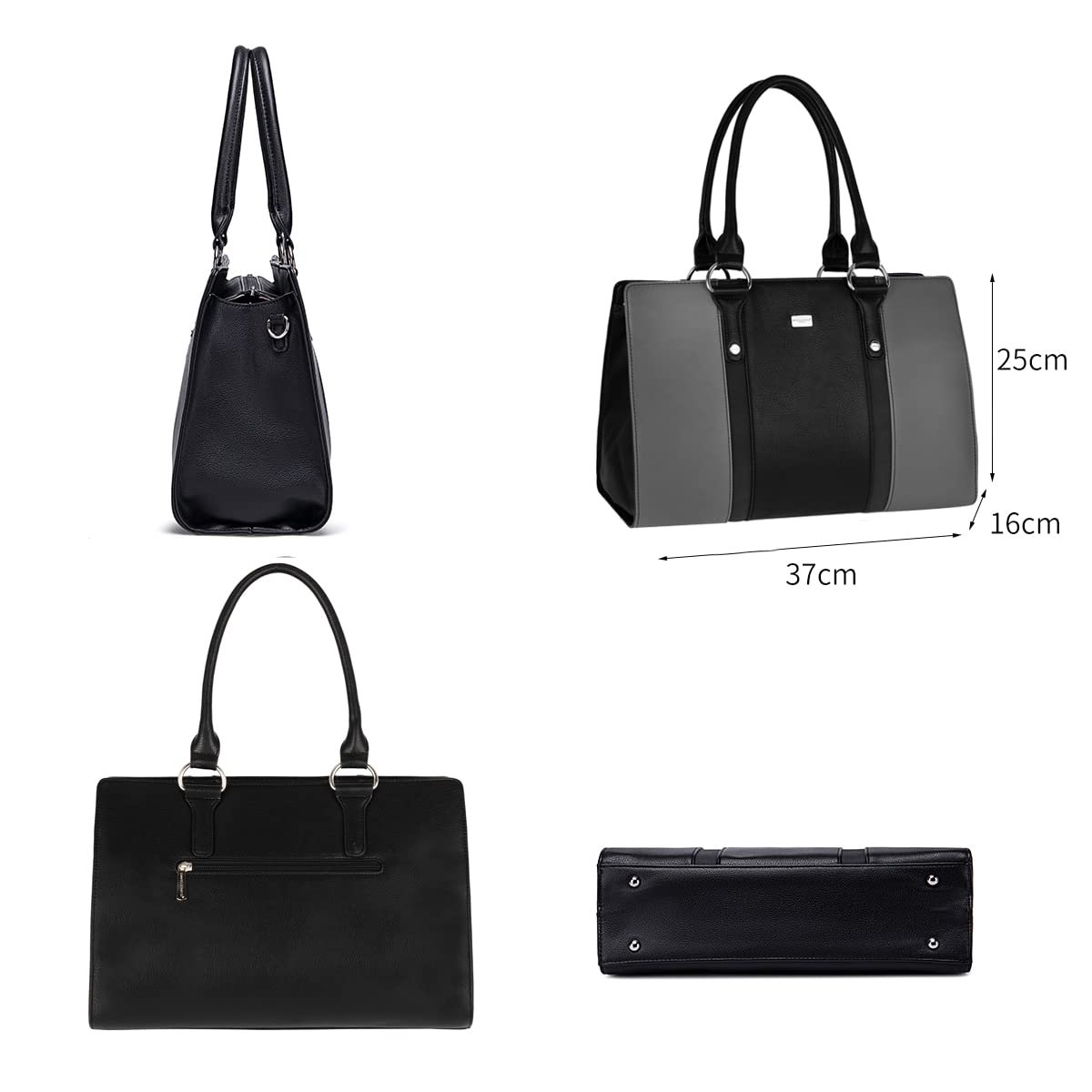 Сумка с ручками David Jones Большая Тоут, искусственная кожа PU, серый, фото №5