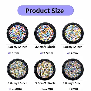 Ікра для нігтів 3D Macaron кольорів, аксесуари для жінок та дівчат synthetic.ua - Фото 1