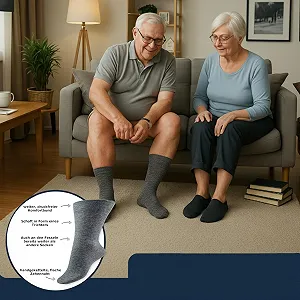 Женские носки Vein Friendly Extra Wide Shaft, 3 x джинсовые оттенки synthetic.ua - Фото 1