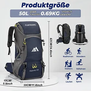 Рюкзак flintronic 50L водонепроникний легкий Синій Outdoor ціна на synthetic.ua - Фото 1 Рюкзак flintronic 50L водонепроникний легкий Синій Outdoor synthetic.ua - Фото 1