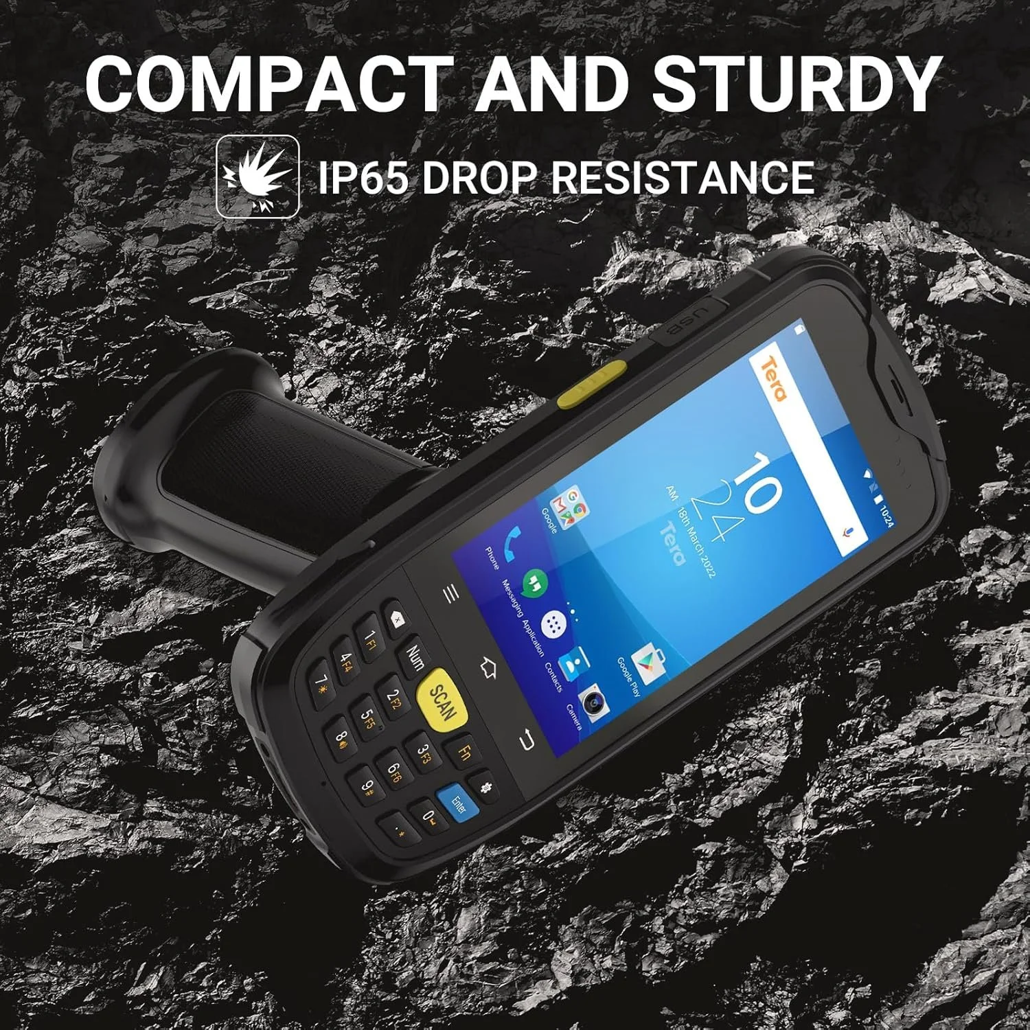 Смартфон cканер штрих-кодів Tera P160 3/32 ГБ 4G 1 SIM Android 10 Чорний, фото №6 Смартфон cканер штрих-кодів Tera P160 3/32 ГБ 4G 1 SIM Android 10 Чорний, фото №6