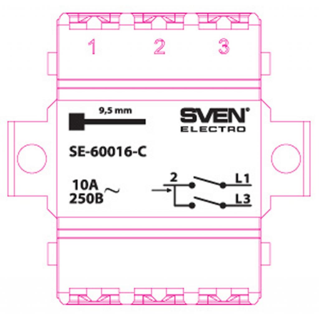 Выключатель SVEN SE-60016-C cream 7100040, фото №3 Выключатель SVEN SE-60016-C cream 7100040, фото №3
