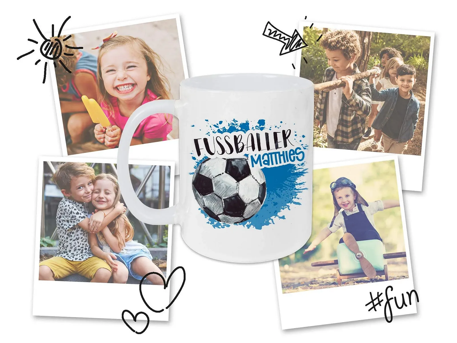 Детская Кружка GRAZDesign Футбольный Мяч Чёрный 330 мл, фото №5 Детская Кружка GRAZDesign Футбольный Мяч Чёрный 330 мл, фото №5