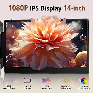 Монітор портативний 14" Newwin S1 Full HD IPS 60 Гц synthetic.ua - Фото 1