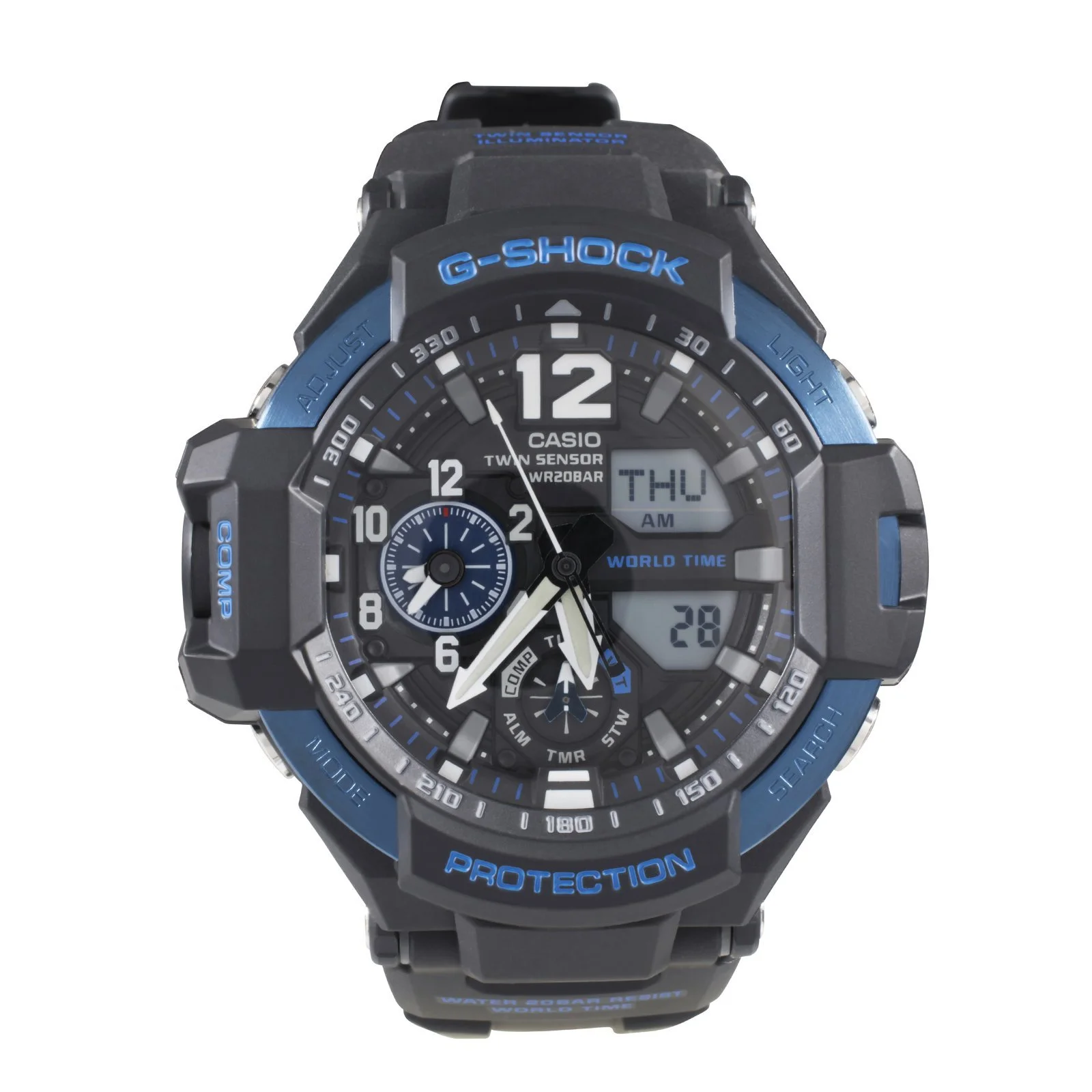 Годинник Casio G-Shock Twin Sensor GA-1100-2BER Чоловічий Хронограф з компасом, фото №1 Годинник Casio G-Shock Twin Sensor GA-1100-2BER Чоловічий Хронограф з компасом, фото №1