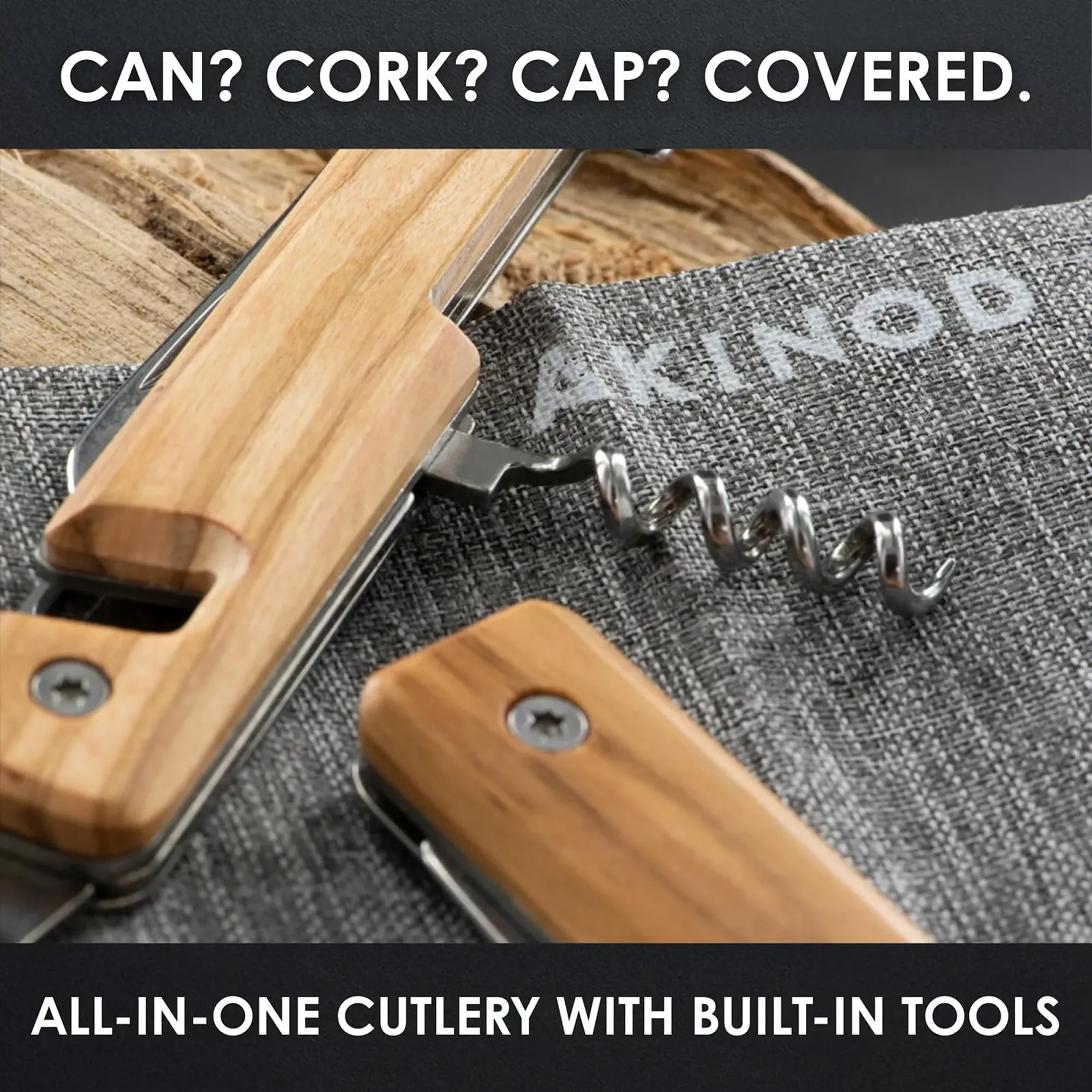 Многофункциональные столовые приборы Akinod 13h25 Алюминий Оранжевый, фото №4