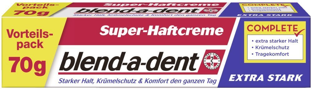 Фіксуючий крем Blend-a-dent Super Extra Strong, 70 г, 6 шт. в упаковці (6 x 70 г), фото №1