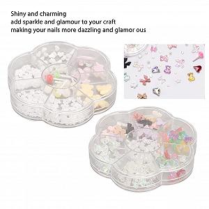 Стрази для нігтів Schachteln Harz Кілька розмірів Різні дизайни Кольорові synthetic.ua - Фото 1