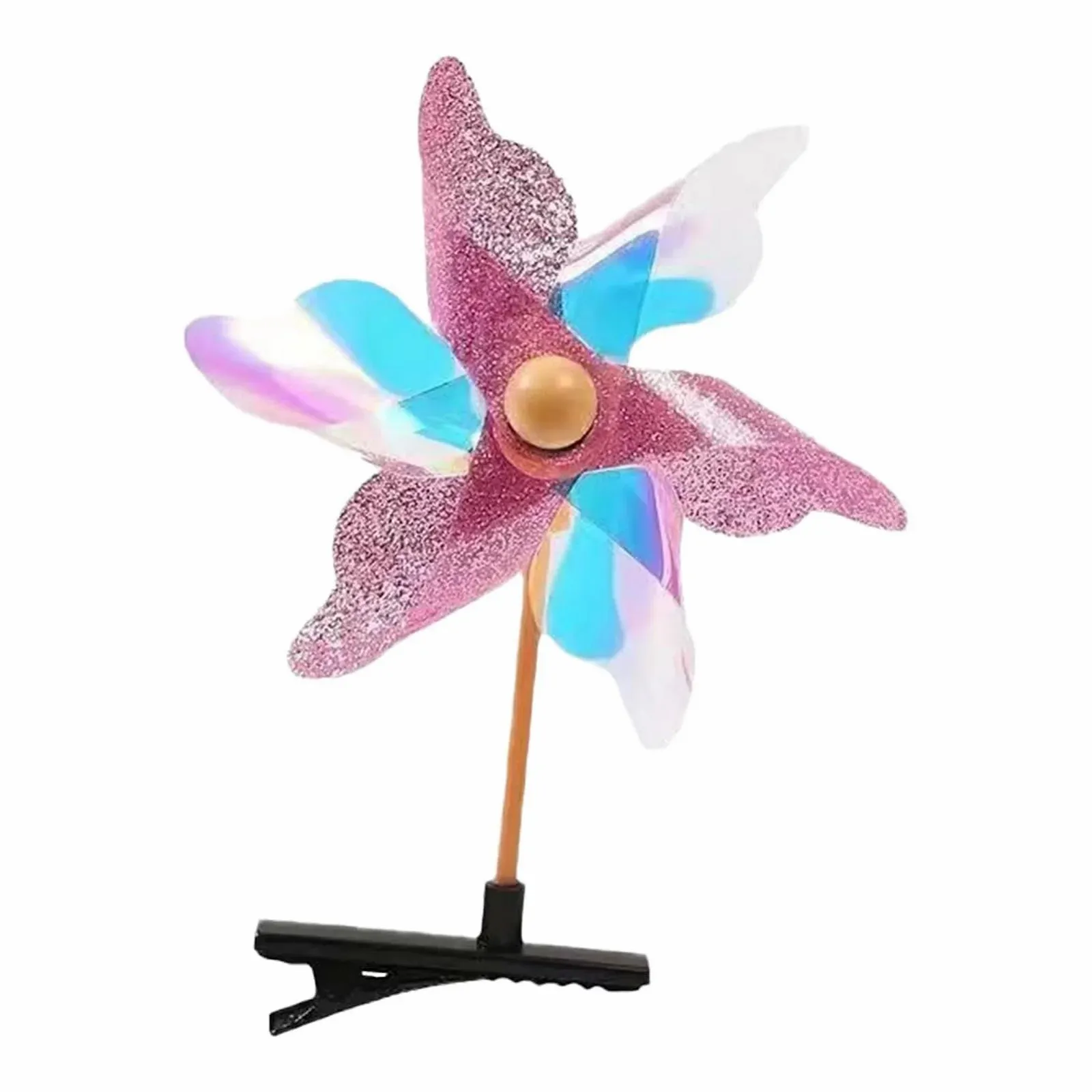 Заколки для волос Ветряная мельница с блестками, Разноцветные заколки для волос Ветряная мельница с блестками, Заколки для волос Ветряная мельница, Мультяшные аксессуары для женщин, фото №8