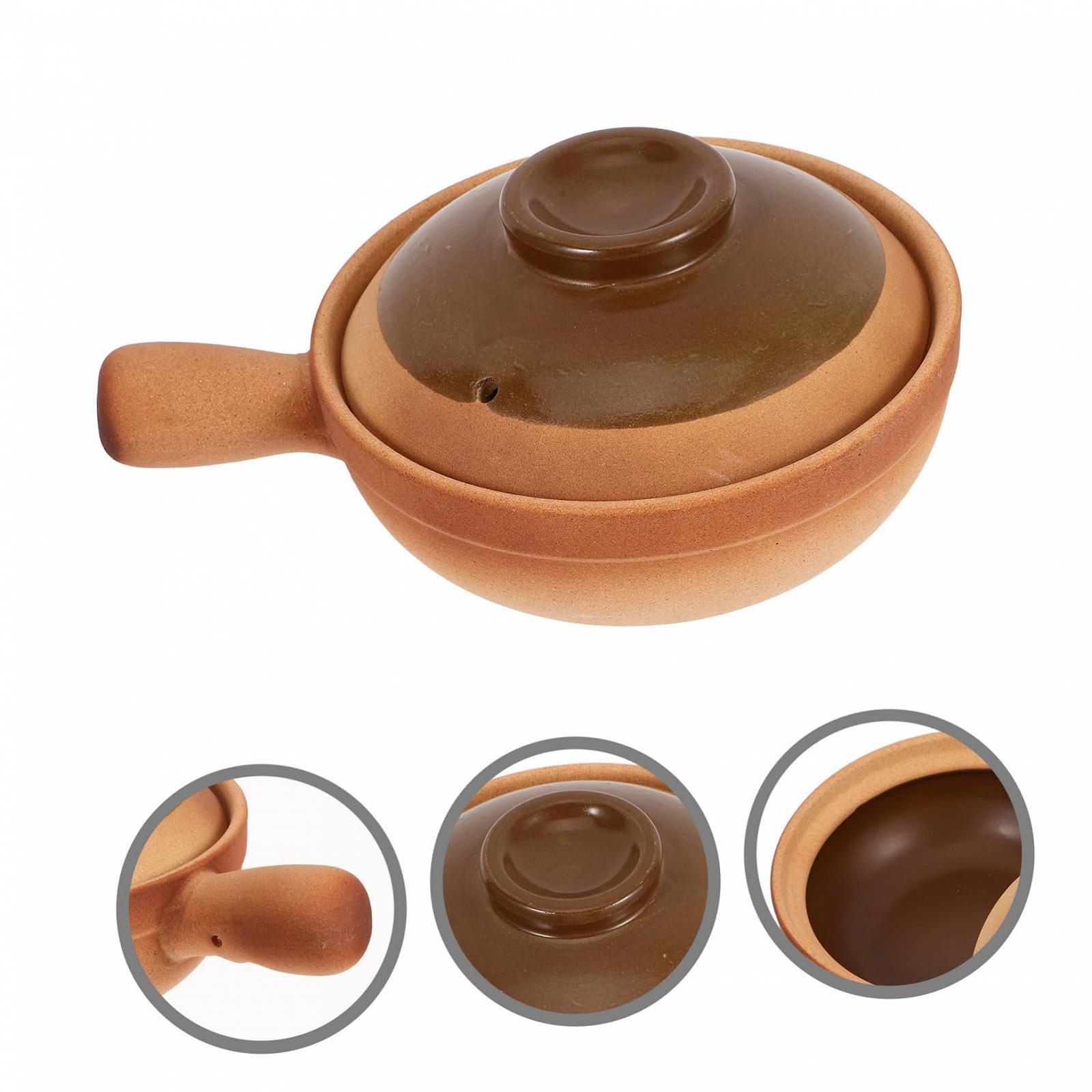 Глиняний горщик керамічний з бічною ручкою та кришкою 850 мл Традиційний, фото №8 Глиняний горщик керамічний з бічною ручкою та кришкою 850 мл Традиційний, фото №8