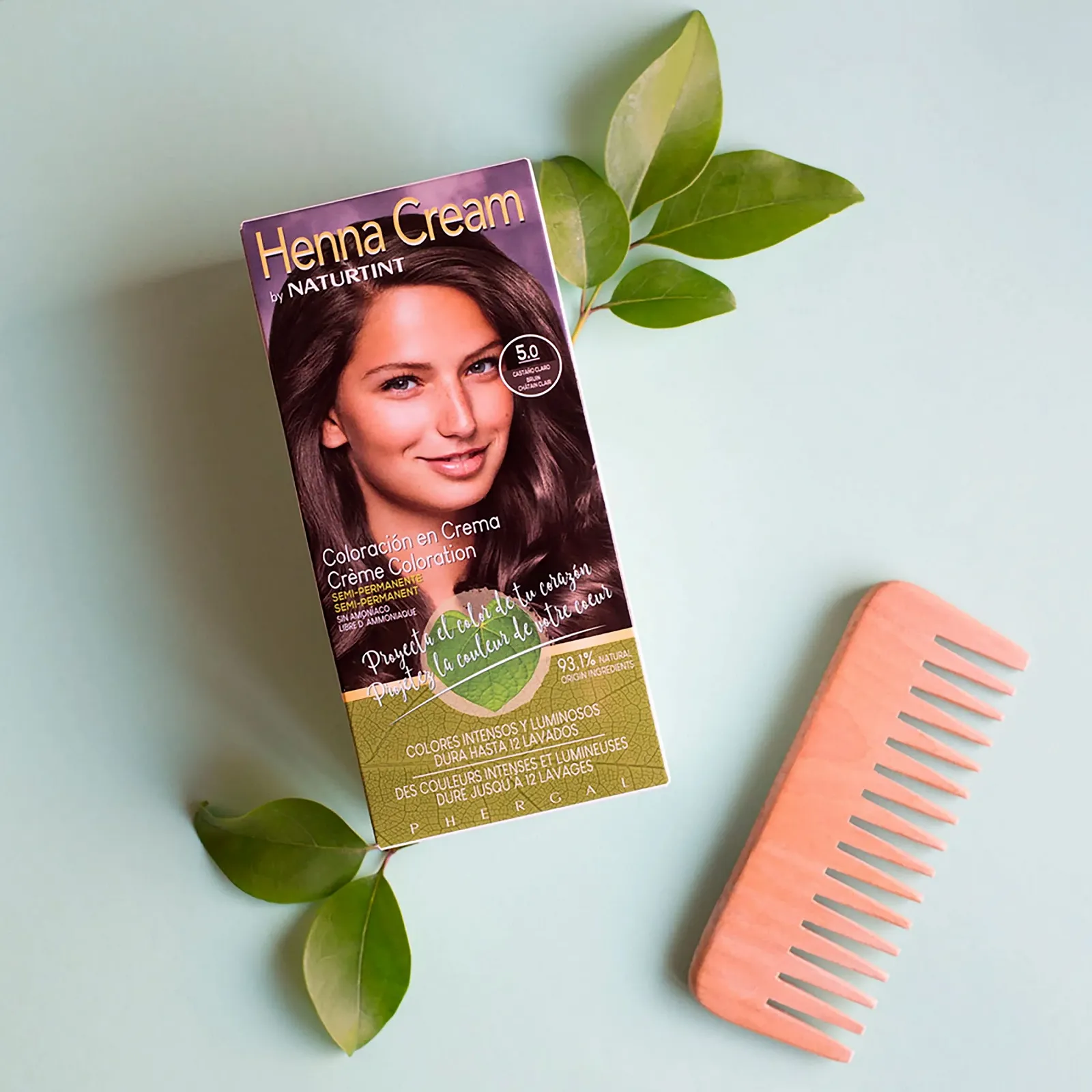 Крем-краска Naturtint Henna Cream Полуперманентная 5.0 Светло-коричневый, 110 мл, фото №5 Крем-краска Naturtint Henna Cream Полуперманентная 5.0 Светло-коричневый, 110 мл, фото №5