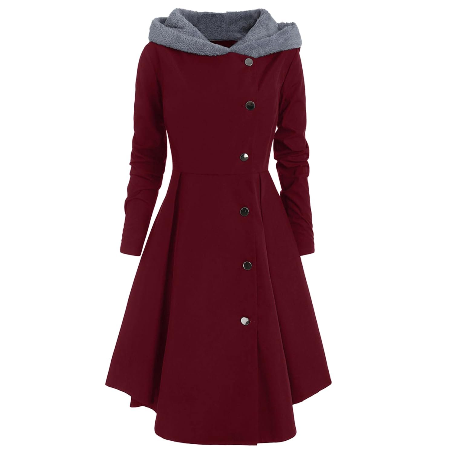 Жіноче зимове пальто з капюшоном, довгими рукавами, однобортне, вітрозахисне зимове, фото №1 Жіноче зимове пальто з капюшоном, довгими рукавами, однобортне, вітрозахисне зимове, фото №1