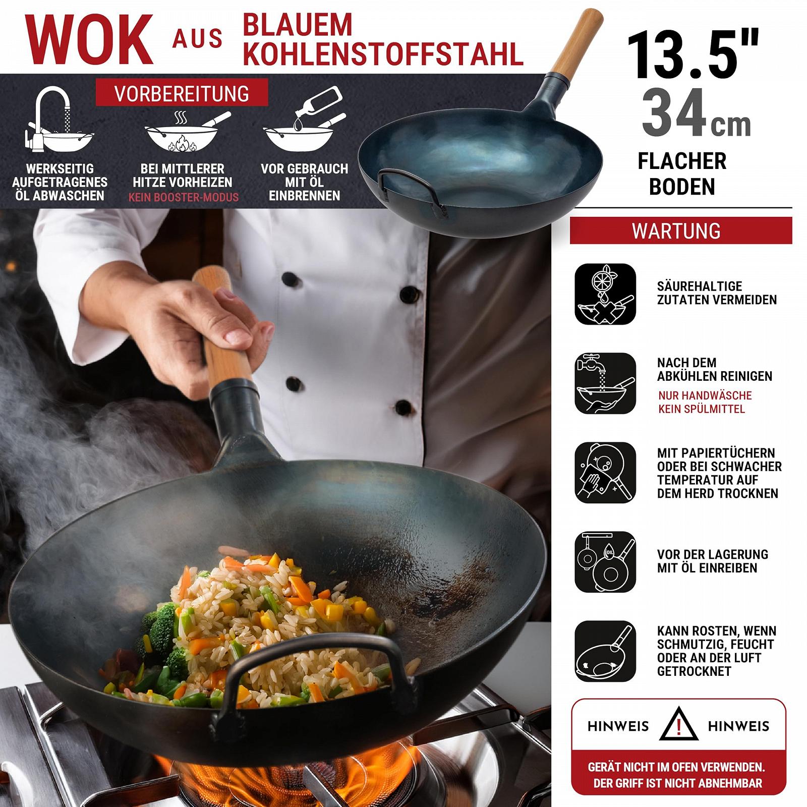 Сковородка YOSUKATA Углеродистая сталь 34 см Из углеродистой стали с плоским дном Для индукционных плит, фото №3 Сковородка YOSUKATA Углеродистая сталь 34 см Из углеродистой стали с плоским дном Для индукционных плит, фото №3