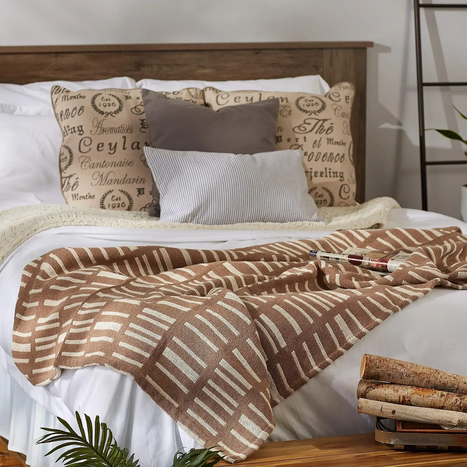 Покривало DII Urban Geometric Collection Бавовна 50 x 60 см, Камінь, фото №4