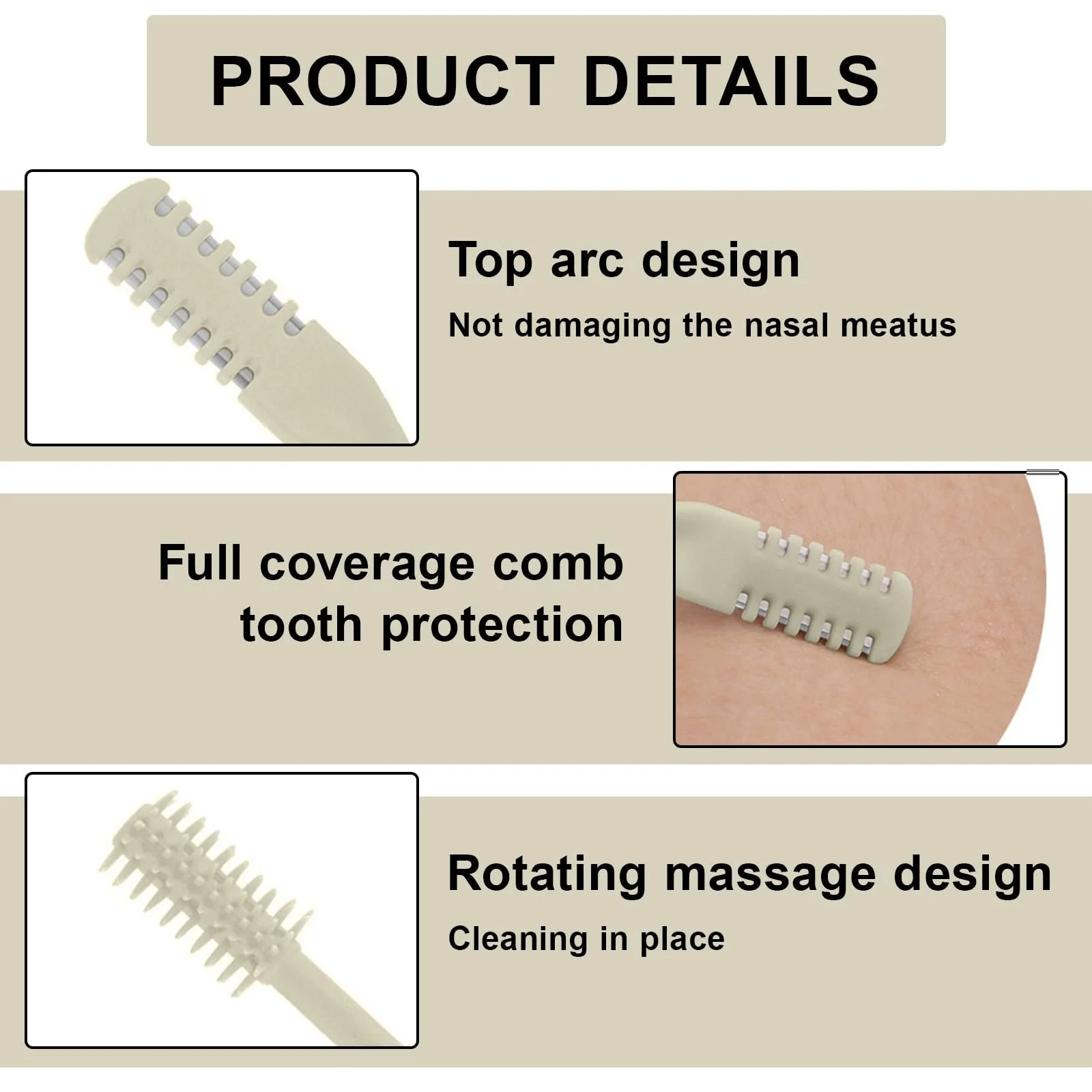 Засіб для видалення волосся в носі Landrain 3 шт. для чоловіків кремовий, фото №1