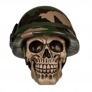 Скарбничка OOTB 78/5759 Череп у військовому шоломі полірезин - Фото 1