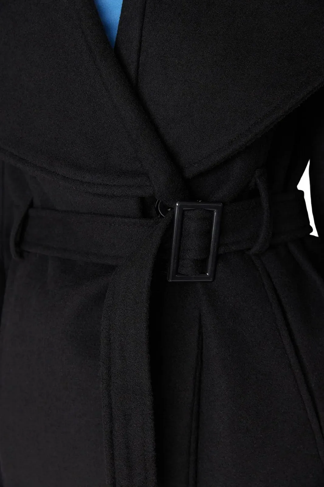 Пальто TRENDYOL Женское Двубортное Обычного Кроя Однотонное, фото №4 Пальто TRENDYOL Женское Двубортное Обычного Кроя Однотонное, фото №4