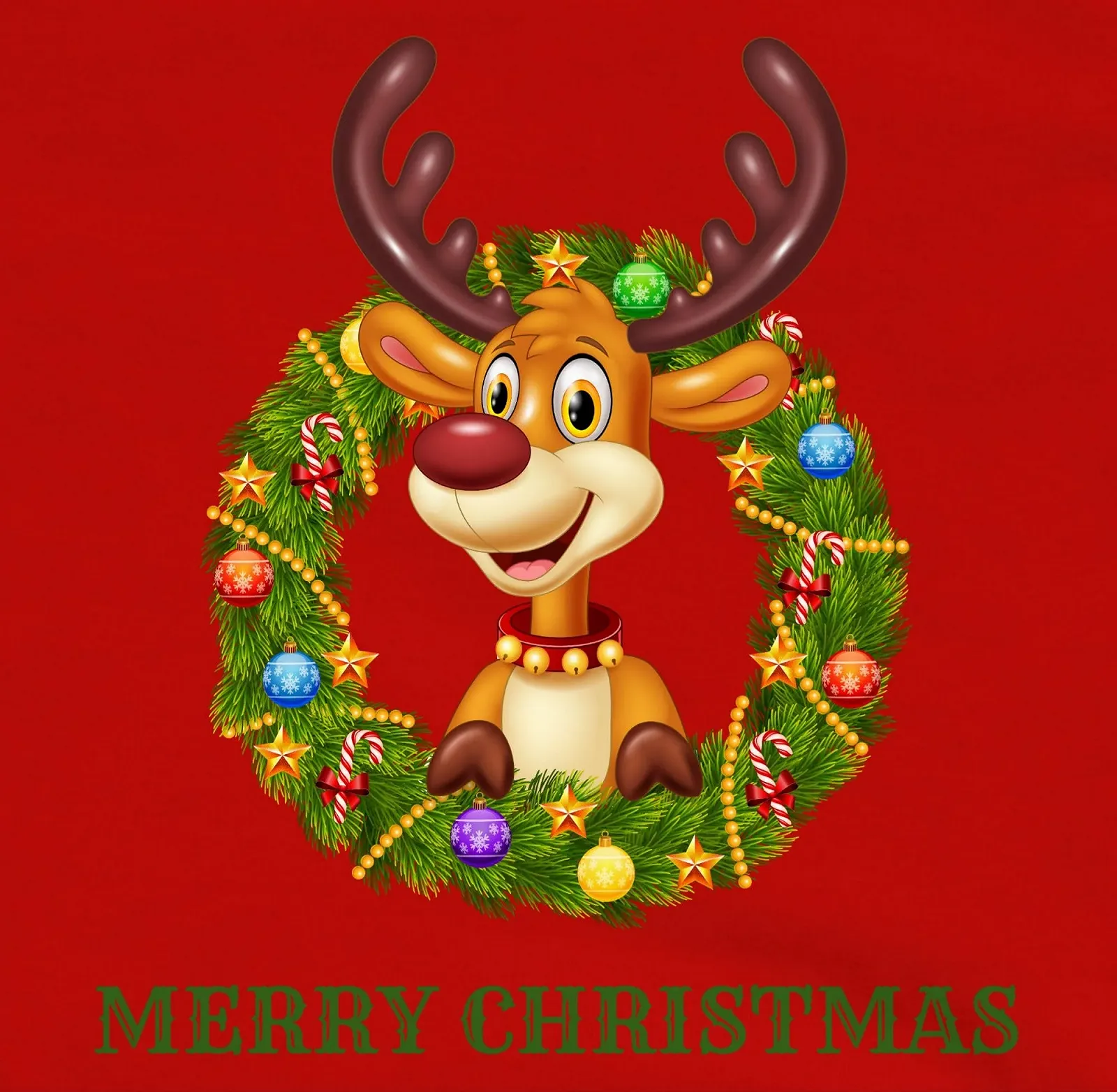 Джемпер Shirtracer Рождественский венок с оленем, фото №2